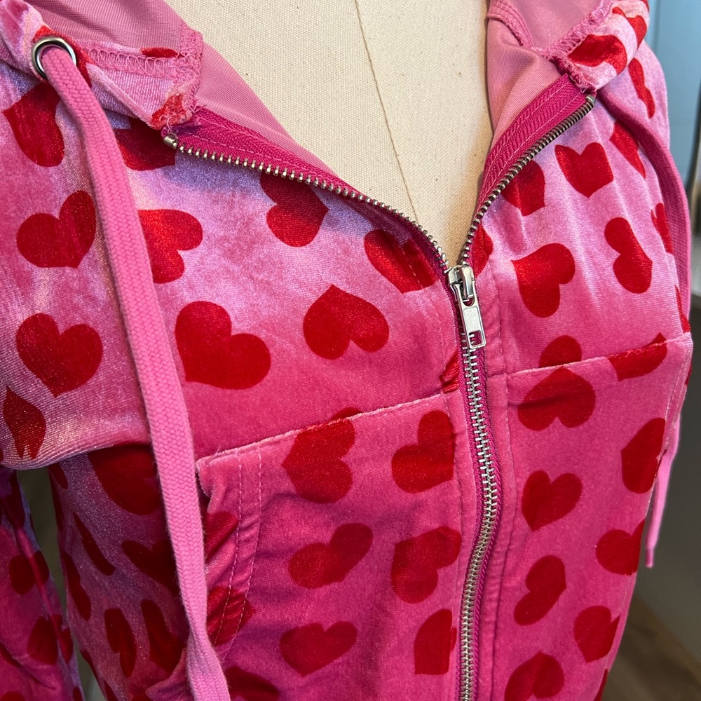 Sugar Thrillz Pink Velour Top (M) & Pants (L) - Picture 3 of 9